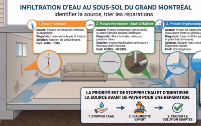 Infiltration eau sous-sol : quoi faire (guide Montréal)
